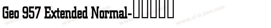 Geo 957 Extended Normal字体转换